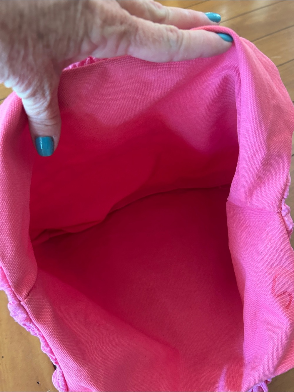 Pink Bubble Textured Ruched Mini Tote Bag | Soft Plush Shoulder Purse - Picture 3 of 3